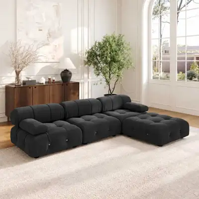 Modular Velvet Sectional Sofa, View more