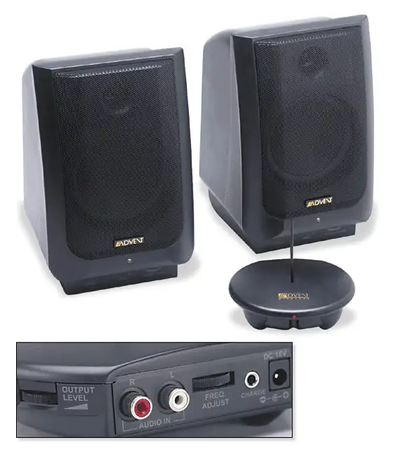Advent Aw820 900mhz Wireless Portable Stereo Speakers in General Electronics in Mississauga / Peel Region - Image 3