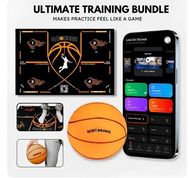 QBounce Silent Basketball Starter Kit