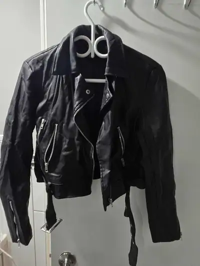 Woman's leather imitation jacket, View more