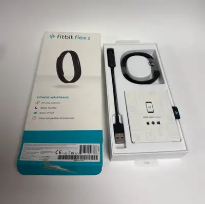 Fitbit Flex 2 Fb403Bk Fitness Waterproof Wristband Activity Tracker (Black) Comes with box, charger...