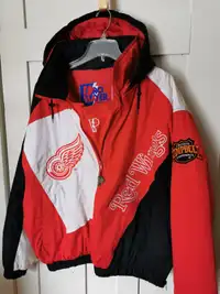 Vintage Detroit Red Wings Pullover Jacket by Pro Player