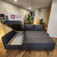 Canapé-lit sectionnel IKEA gris réversible+LIVRAISON GRATUITE