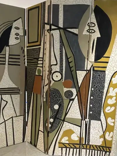 Mid Century Modern Picasso inspired room divider, View more