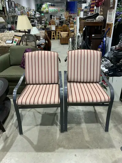 Metal Patio Chairs with Cushions -set of 2, View more