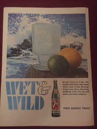 1966 Seven Up Wet & Wild Original Ad