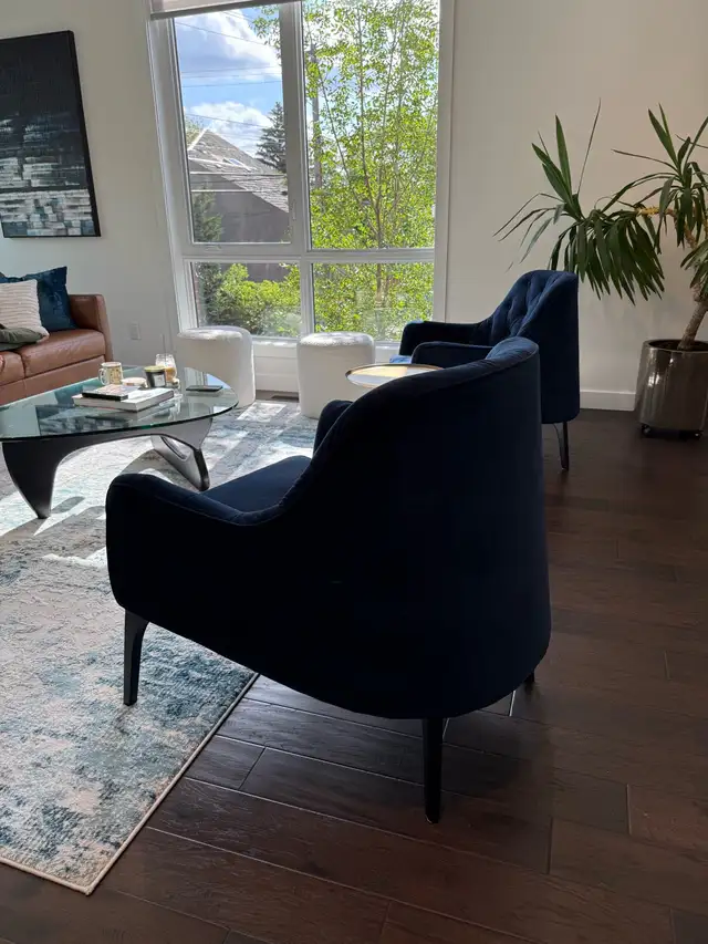 Luxury Custom-Made Velvet Accent Chairs – Set of 2 – $2,99962863736288899122