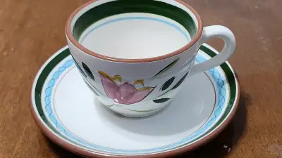 Strangl Pottery Cup and Saucer, View more