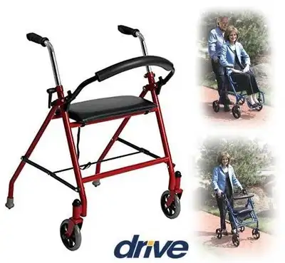 Drive Medical Two-Wheeled Walker with Seat, View more