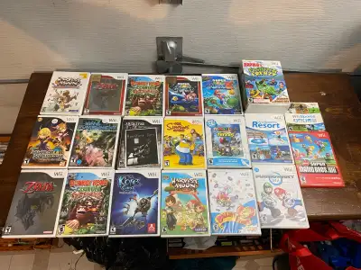 Wii Games 5/10/15$ SPECIAL Wii sports Mario kart galaxy bros, Voir plus