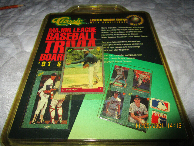 MAJOR LEAGUE TRIVIA GAME in Arts & Collectibles in Port Alberni
