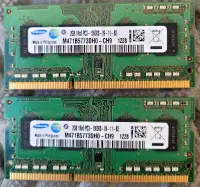 ⭐4GB (2x2GB) PC3-10600.1333Mhz.Samsung DDR3 SODIMM Laptop Memory