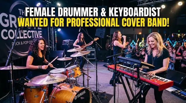 Female drummer & keyboardist wanted for professional cover band