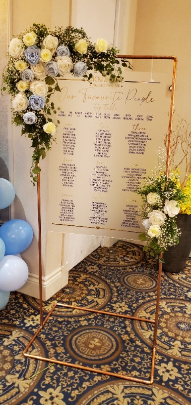 Acrylic wedding seating chart, custom seating chart, name chart | Arts ...