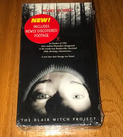 1999 The Blair Witch Project HORROR VHS New Sealed Hype Sticker, View more