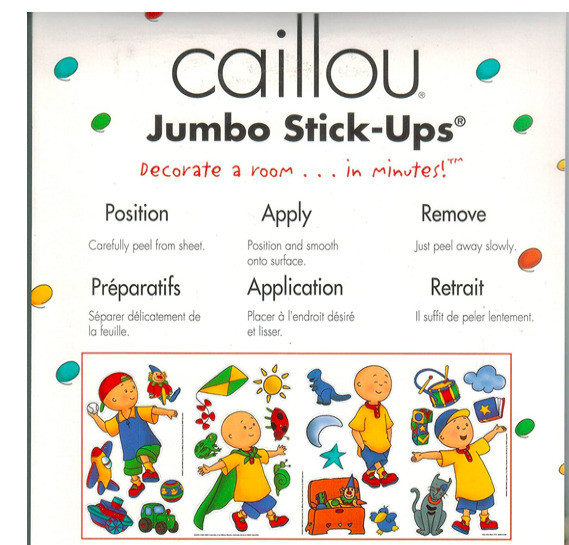 Caillou Jumbo Kid's'room Wall Decal Reusable Stick Ups in Toys & Games in Markham / York Region - Image 2