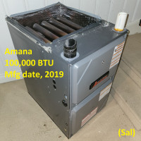 Gas Furnace - Amana-Goodman, 100k BTU, Mfg Date 2019