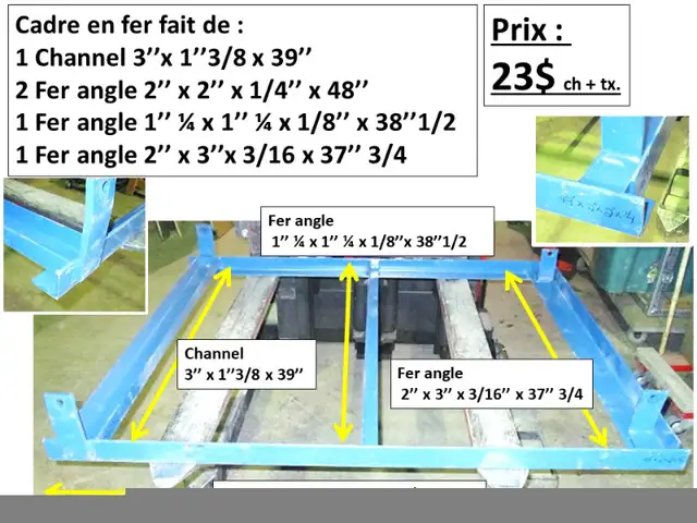 Channel (poutre en C) 5'' x 1'' 5/8 x 96'' et autres in Other in Thetford Mines - Image 7