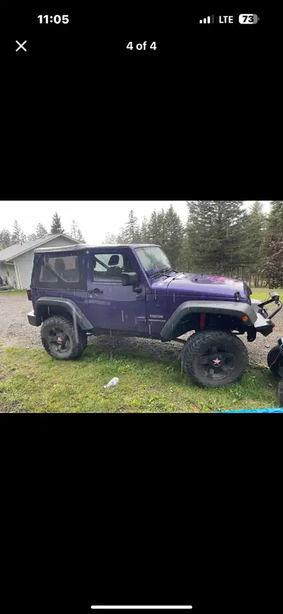 2017 jeep wrangler sport with only 62,817 km Location: Williams lake Jeep has brand new rough countr...