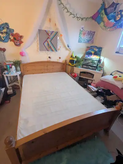 Double/Full Bedframe and Boxspring!, View more