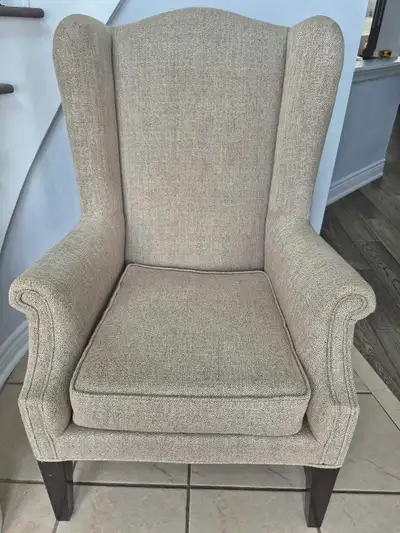 Brown color armchair in really good condition. There are no damages or stains to the chair. The chai...