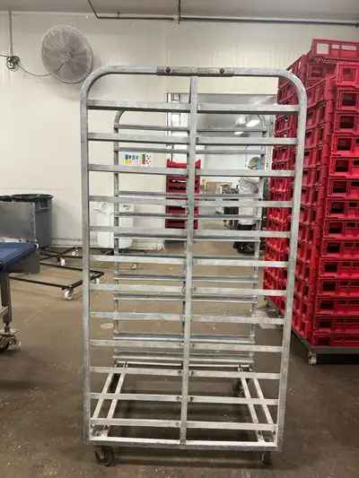 Selling lightweight aluminum oven racks in good condition — perfect for commercial kitchens, bakerie...