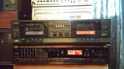 JVC RX-3 COMPUTER RECEIVER  + TD-W10X CASSETTE (1986), View more