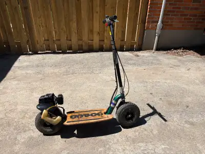 Off road scooter fun to ride quick little unit good on fuel. Everything works. 600obo