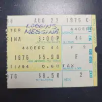 Vintage 1976 Loggins & Messina Concert Ticket Stub.