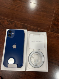 iPhone 12 mini blue 128g new with free wireless charger