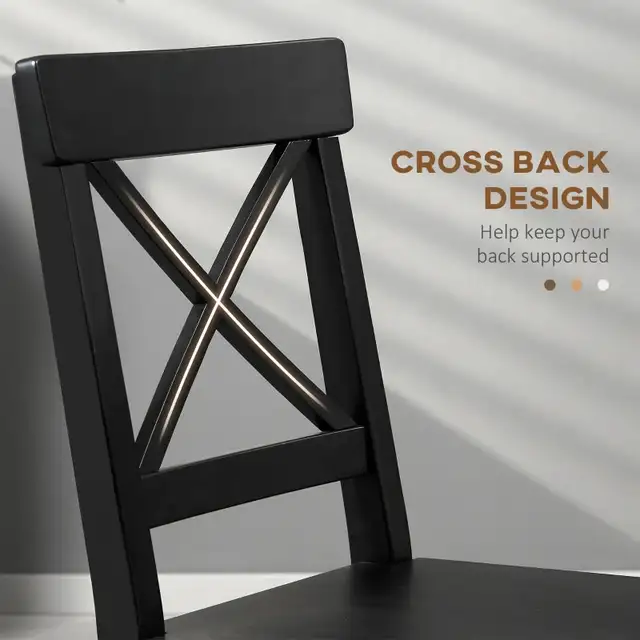 Wooden Dining Chair, Kitchen Chair with Cross Back in Chairs & Recliners in Markham / York Region - Image 4