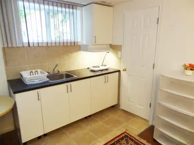 PRIVATE FURNISHED RENOVATED BASEMENT UNIT WITH PRIVATE KITCHEN, and PRIVATE WASHROOM+SHOWER; WI-FI H...