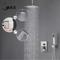 MAXCeiling  Shower System Two Function With Valve Brushed Nickel