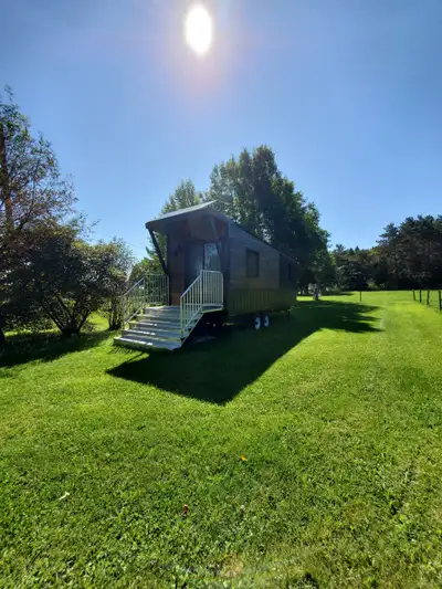 Mini Maison sur Roues à Vendre Immatriculée comme un véhicule récréatif, cette mini maison peut être...