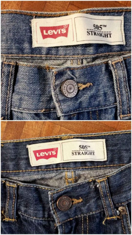 Both for $30 - 2 Levis straight jeans pants 16reg 28x28 and 18re dans Hommes  à Longueuil/Rive Sud - Image 3