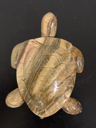 Vintage Hand Carved Turtle Tortoise Soapstone Sculpture 4” Pick up: Seton area. Shipping: is possibl...