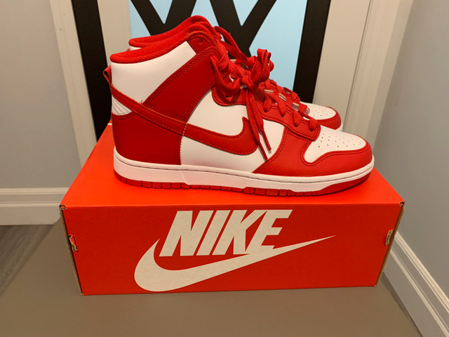 Nike Dunk High “University Red” in Men's Shoes in City of Toronto - Image 3