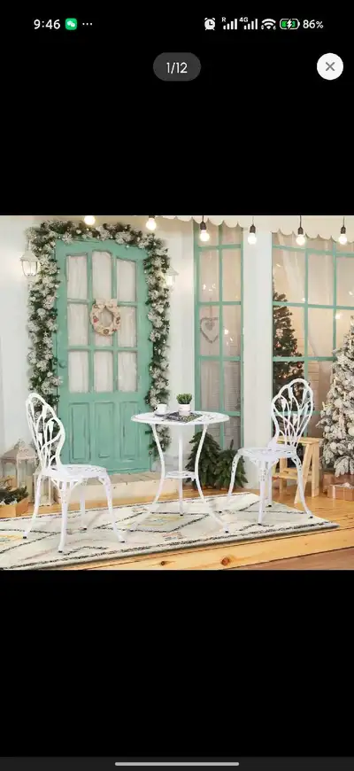 Aluminum frame 3-Piece Bistro Patio Set, View more