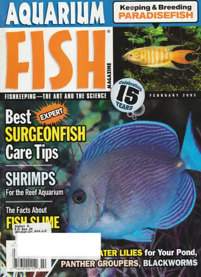 Aquarium Fish Magazine Feb. 2003: Surgeon Fish Shrimps Paradise, View more