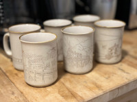 Vintage Set of 6 Mugs