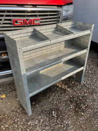Galvanized steel shelves & lockers for Van / shop