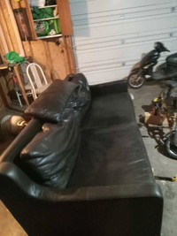 Real leather super big couch 