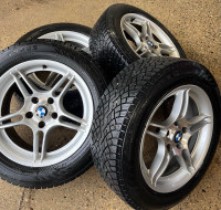 215/60r17 Continental Winter tires in rims 5x120 fits BMW,Malibu
