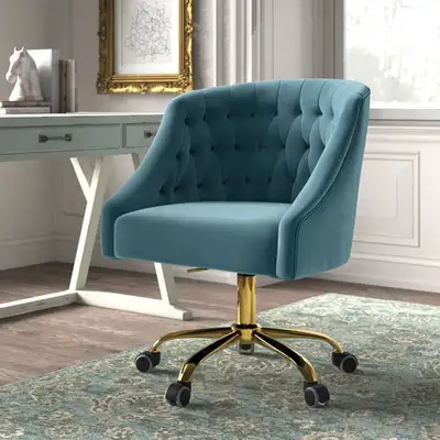 Louise Velvet Hand-Curated Task Chair (wayfair office chair), View more