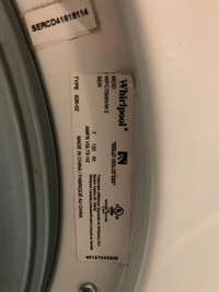 Whirlpool Washer and dryer. Washer is not working properly needs