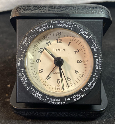 Europa World Time Travel Alarm Clock w/ Case, View more