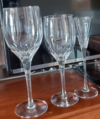 Prelude Clear Crystal Glasses By Orrefors. Made in Sweden