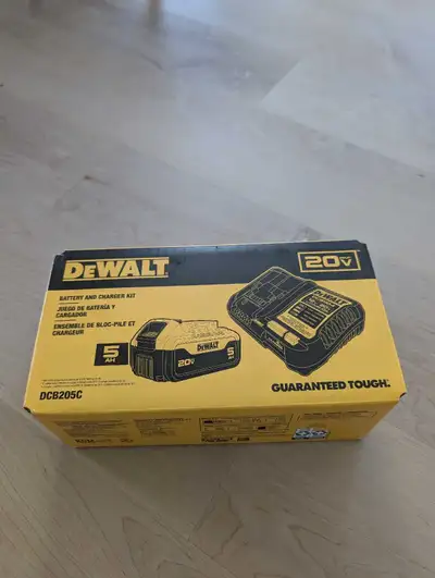 DeWalt battery and charger kit- Brand new unopened in box., View more