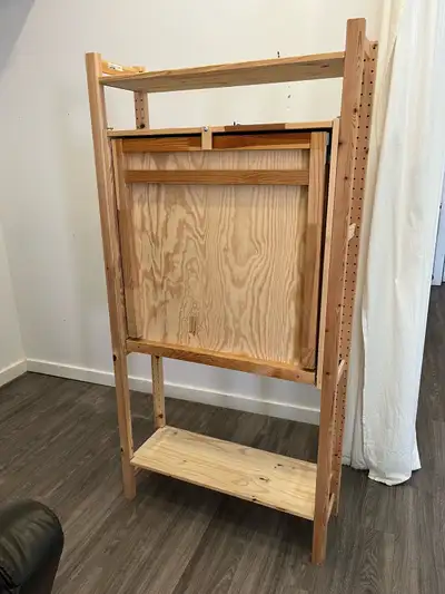 Fold Down Table and Shelves, View more