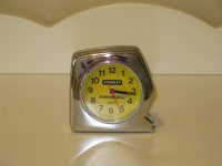 Vintage Stanley Powerlock Tape Measure Advertising Clock
